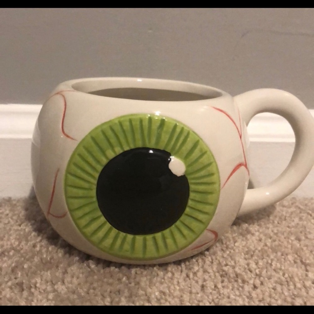 two eyeball mugs